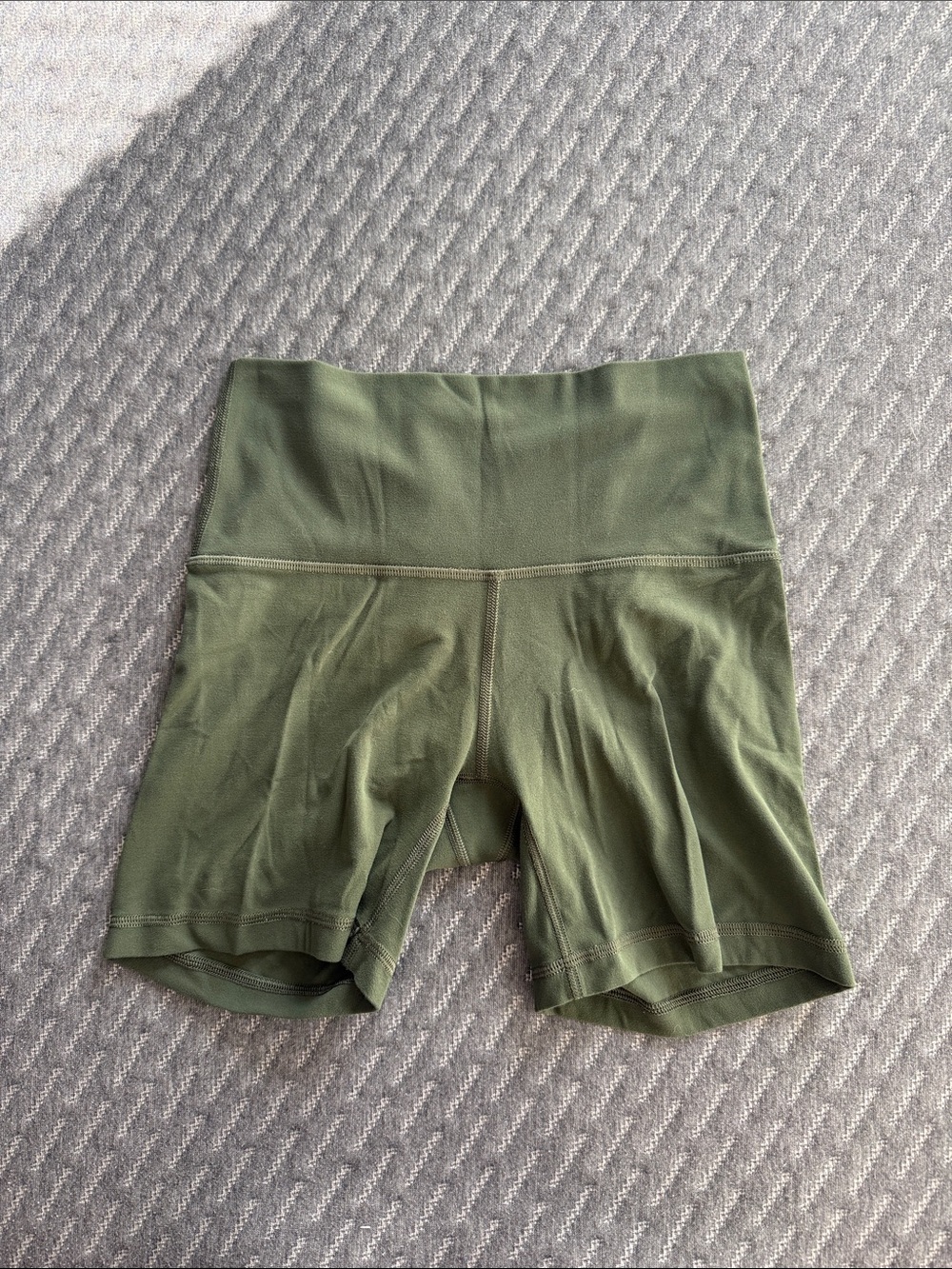 Aritzia Olive Green High-Rise Bike Shorts